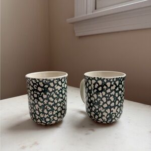 Vintage Tienshan Folk Craft “Moose Country” Mug Set (Set of 2)